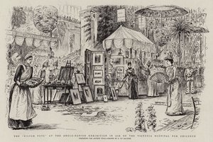 ビクトリア小児病院の援助によるアングロデンマークの展示会での銀の祭典 作： George du Maurier